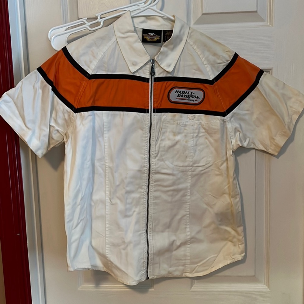 ✨BOGO✨ Harley Davidson Ladies L zip up mechanic shirt
